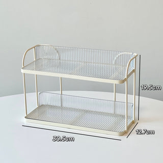 Striped Desktop Two-Tier Storage Rack