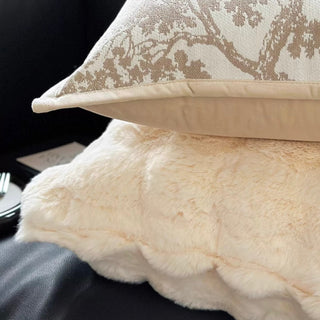 Natural Color Fur Mix Cushion Cover  45 x 45 cm