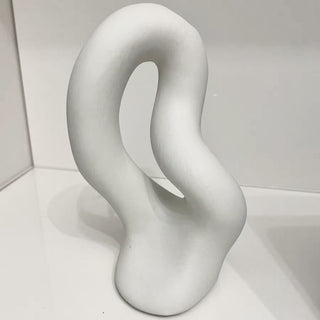 Irregular wave ceramic flower vase