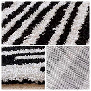 Striped Zebra Pattern Monotone Door Mat 40x70