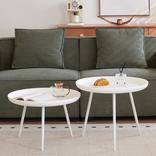 Monochrome Simple Round Side Table  Sofa Table