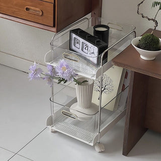 Clear Tier Storage Rack with Casters