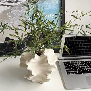 Irregular Wave Ceramic Flower Vase  Vase Object