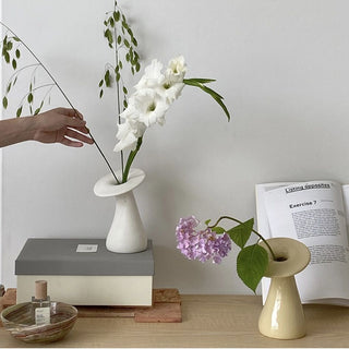 Mushroom Ceramic Flower Vase  Single Flower Vase