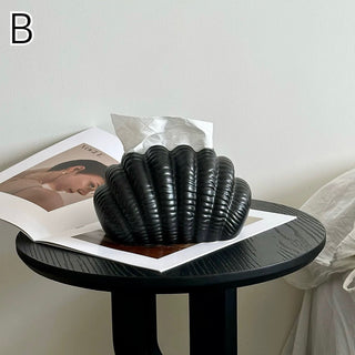 Shell motif modern ceramic tissue case