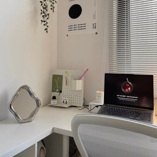 Silver nuance frame mirror tabletop or wall-mounted mirror.