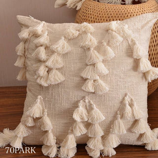 Tassel-attached Bohemian Style Cushion Cover  6 Types
