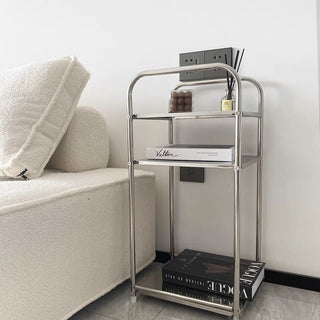 Modular Stainless Steel Tier Rack Side Table