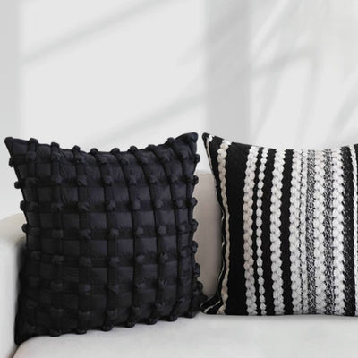 Black Mix Cushion Cover  45x45cm Monotone