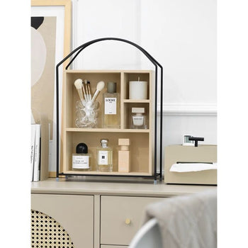 Iron and Wood Multifunctional Display Rackin  Storage