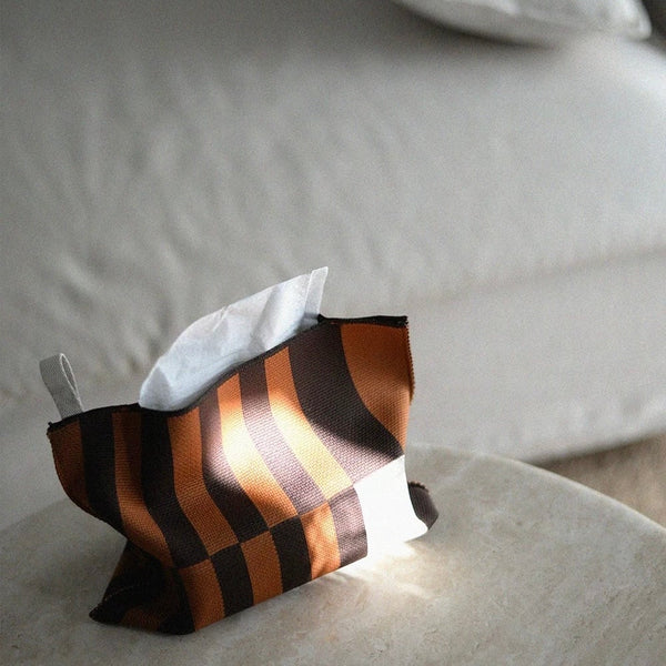 Mixed Color Knit Tissue Case   Hanging Type