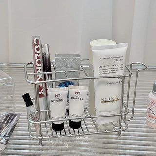 Stainless Steel Silver Multi-Stand Storage with Cup Holder