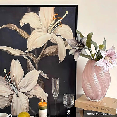 Twist Design Glass Flower Vase