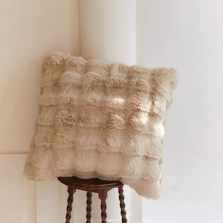 FauxFur Fluffy and Soft Textured Cushion Cover  45 x 45 cm