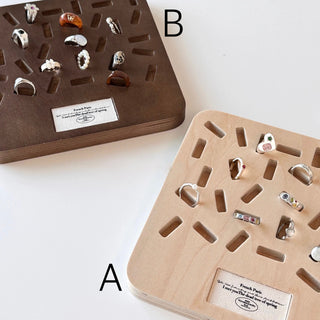 Wood Square Ring Accessory Tray   Small Item Holder Ring Plate
