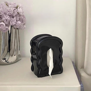 Ceramic Mirror Wave Stand Tissue Case