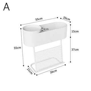 Slim Iron Side Table Storage Magazine Rack