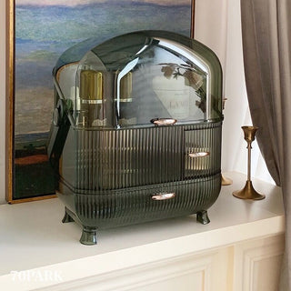 Green Portable Cosmetic Box Makeup Storage