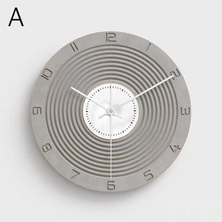 Matte Gray Mirror Round Clock  Wall Clock