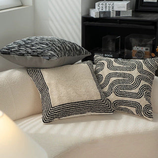 Beige Black Mix Cushion Cover  45 x 45 cm