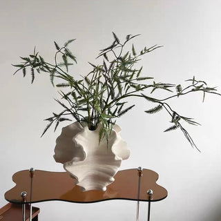 Irregular Wave Ceramic Flower Vase  Vase Object