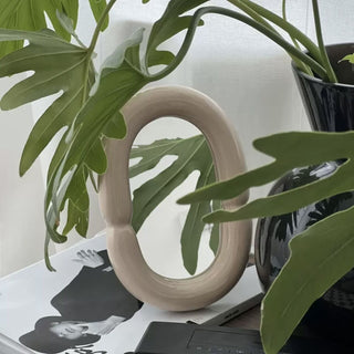 Oval Chubby Frame Mirror   Wall-mounted Tabletop