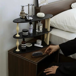 Retro Asymmetrical Design Three-Tier Storage Display Rack