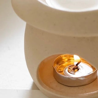 Mushroom-shaped ceramic aroma pot candle holder