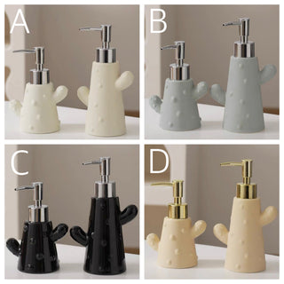 Piece Set: Cactus Ceramic Dispenser