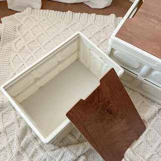 Wood Folding Container with Lid  3 Sizes