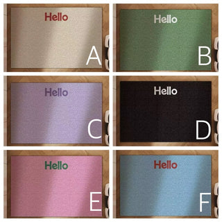 Hello Lettering Color Entrance Mat  50 x 80 cm Mud Removal