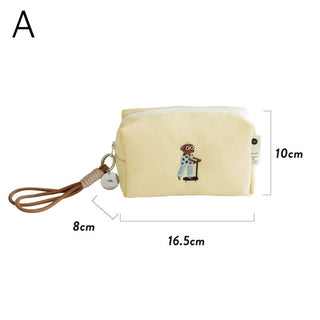Strap-attached Kick Scooter Dog Cosmetic Storage Waterproof Pouch  Hanging Makeup Pouch Travel Pouch Dachshund