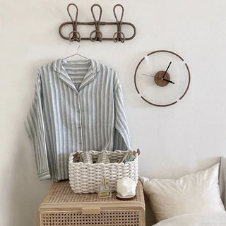 Rope braided basket with handles large storage basket.