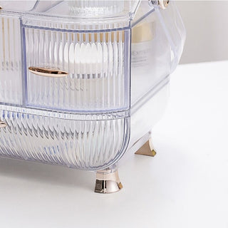 Clear Portable Cosmetic Box Makeup Storage