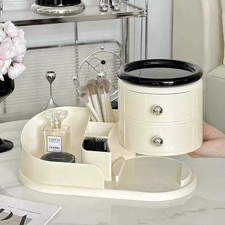 360 Degree Rotating Monotone Drawer Storage Cosmetic Box  Multi-purpose Rack