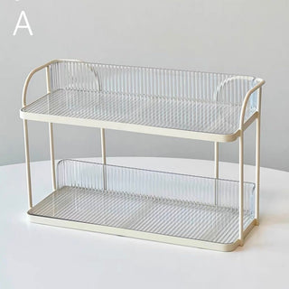 Striped Desktop Two-Tier Storage Rack