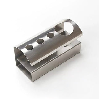 Stainless steel silver simple toothbrush stand