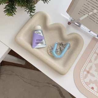 Cloud-shaped Crown-shaped Ceramic Accessory Tray