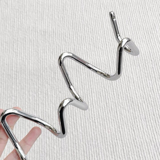 Silver Wavy Wall Hooks   Hanger Hooks   Wall-mounted Storage