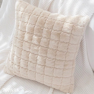 Faux Fur Grid Cushion Cover  45 x 45 cm