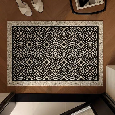 Oriental Geometric Pattern Entrance Mat  50 x 80 cm Mud Removal Mat