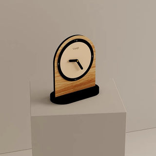 Wood Bicolor Clock Table Clock Silent