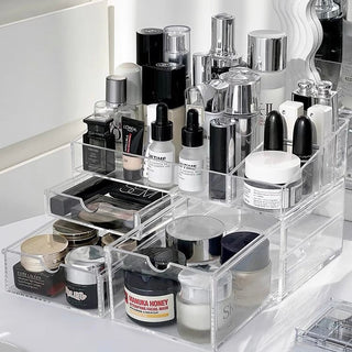 Clear Color Drawer Cosmetic Storage Box