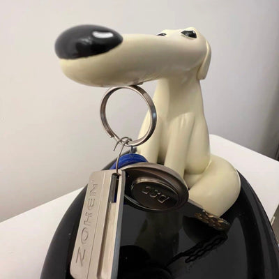 Monochrome Dog Motif Key Tray Dog Key Storage Entryway