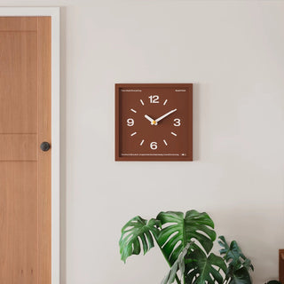 Square Frame Dark Color Clock  Wall Clock