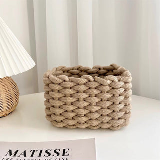 Rope braided small storage basket