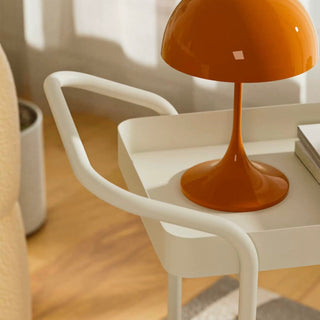 Handle Castered Iron Two-Tier Side Table
