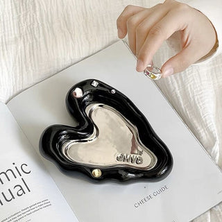 Heart-shaped Chubby Plate  Accessory Tray