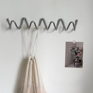 Silver Wavy Wall Hooks   Hanger Hooks   Wall-mounted Storage