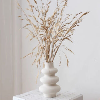Three-tiered wave white flower vase vase object